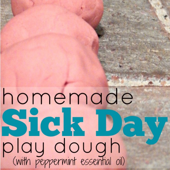 playdough with essential oil, sick days ideas, activities for kids on sick days, feel better activities, stress relief activities for kids, what to do when your kid is sick