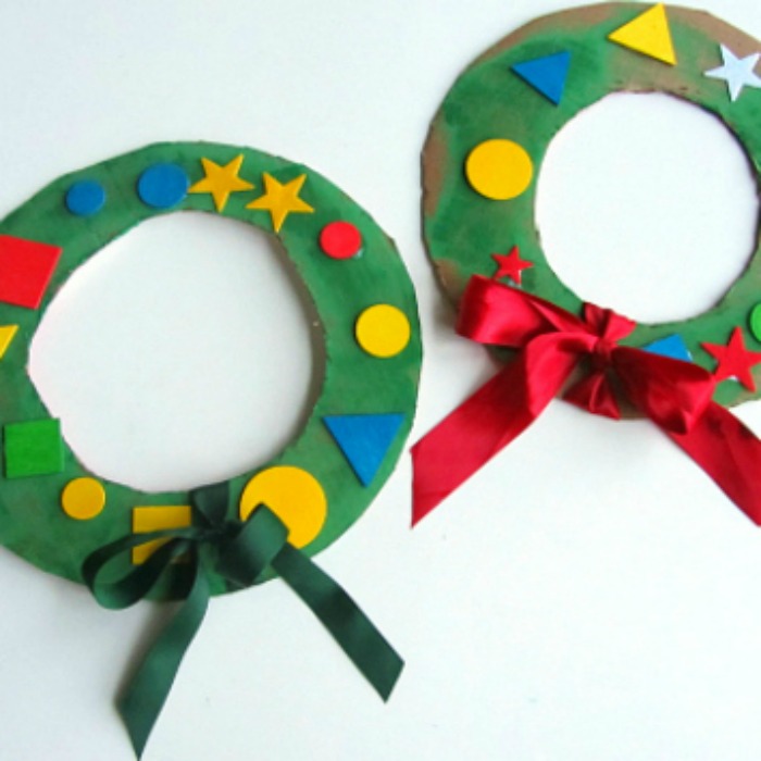 shape wreath, Cool Winter Wreath Crafts For Kids
