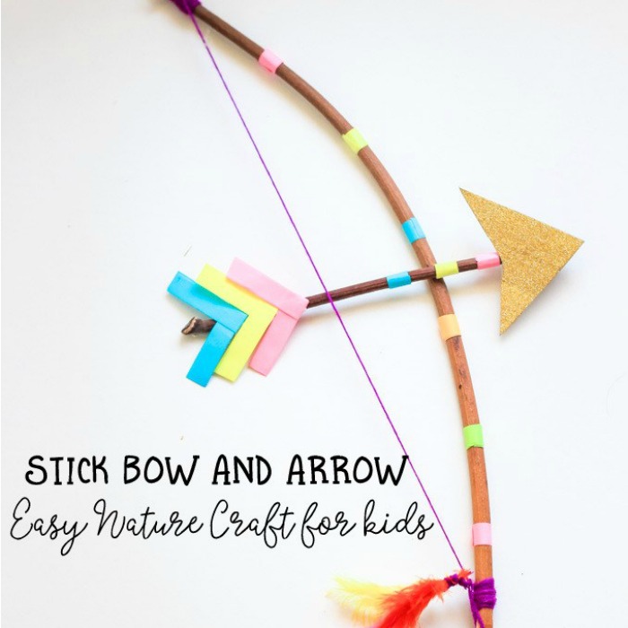 bow and arrow, Spectacular Stick Crafts For Kids