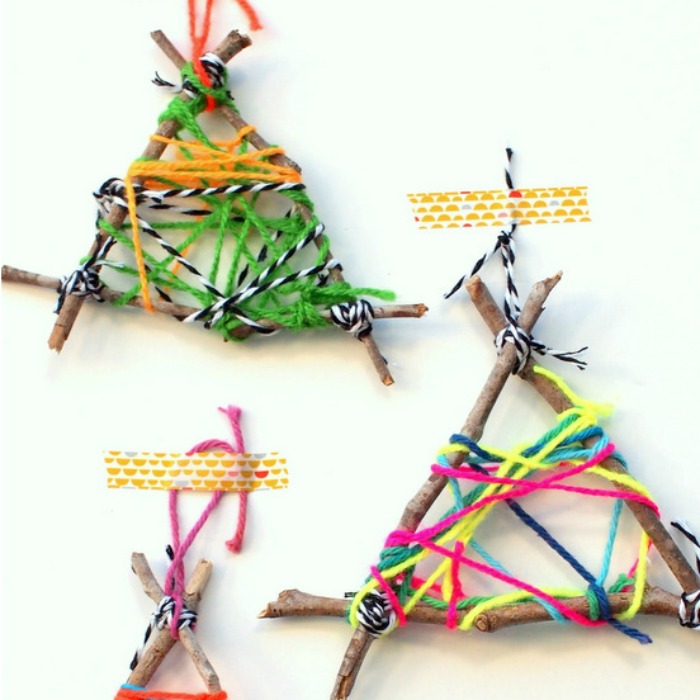 yarn and stick crafts, Spectacular Stick Crafts For Kids