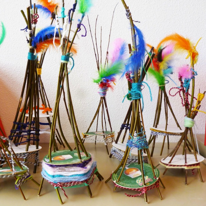 stick teepees, Spectacular Stick Crafts For Kids