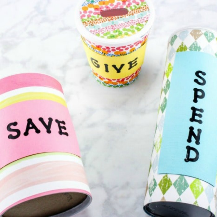 Homemade Piggy Bank Containers for kids!