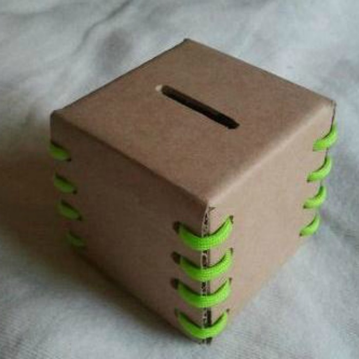 Cardboard Box Piggy Bank for kids!