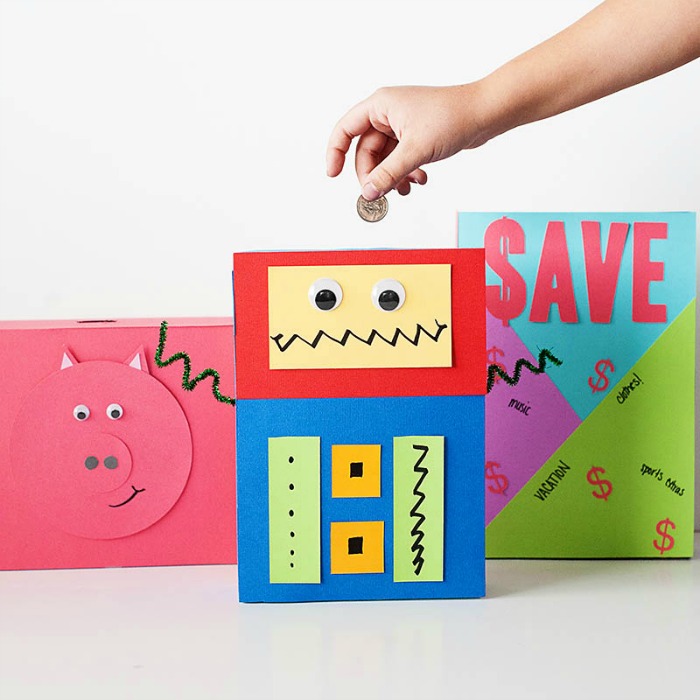 DIY Cereal Box Piggy Banks for kids!