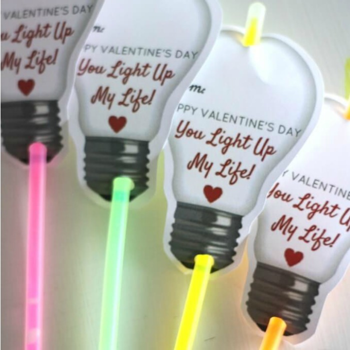 Lightbulb Cards for Valentine's Day