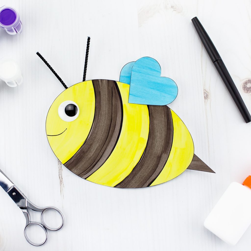 DIY Simple and Cute Paper Bee-craft-for-kids