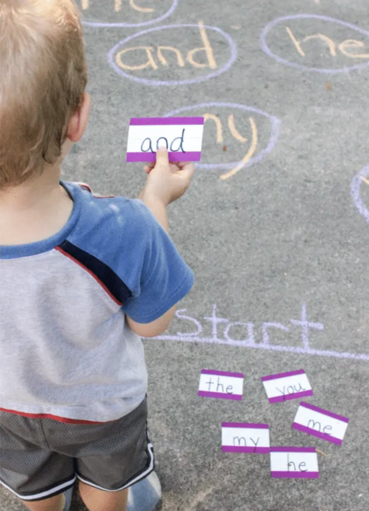 sight word game, Games You Can Play With Sidewalk Chalk