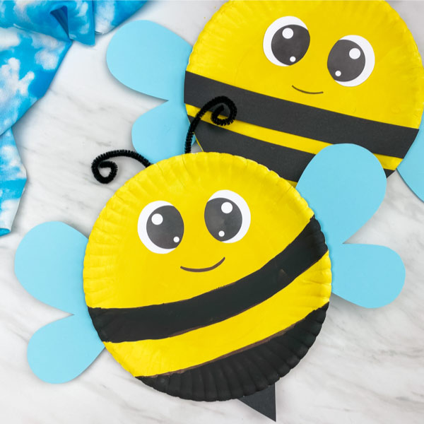 DIY Adorable Paper plate Bees-Craft-play-ideas-kids-fun