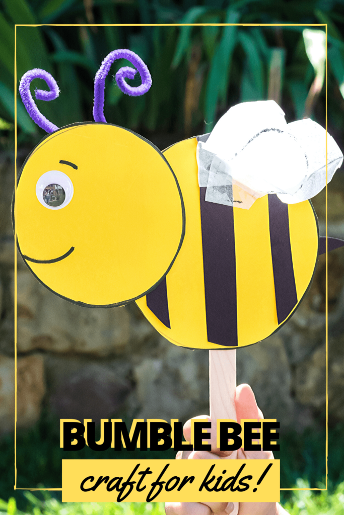 Bumble Bee Craft for Preschoolers-DIY-Play-ideas