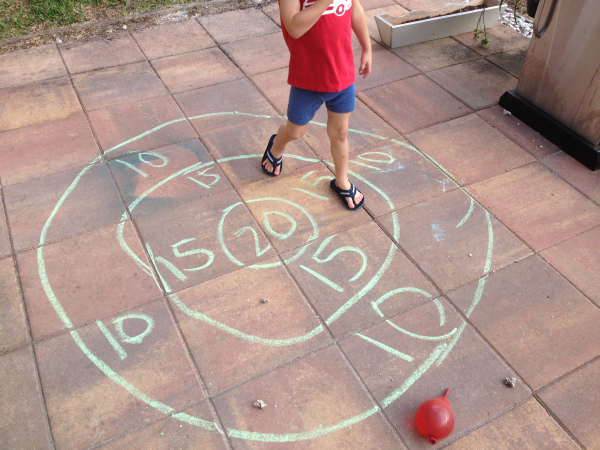 water balloon target, Games You Can Play With Sidewalk Chalk