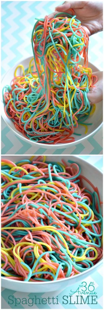 colorful Spaghetti slime