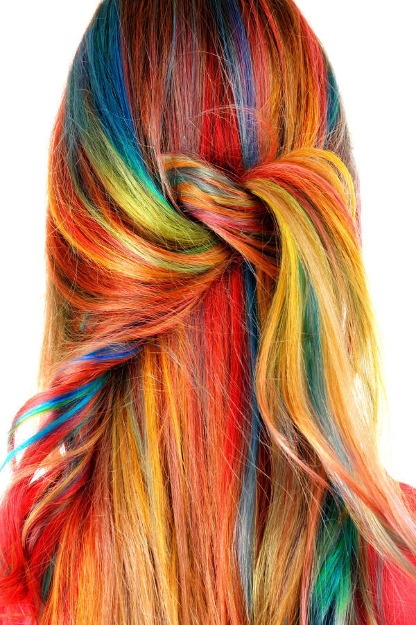 colorful Kool-Aid hair dye