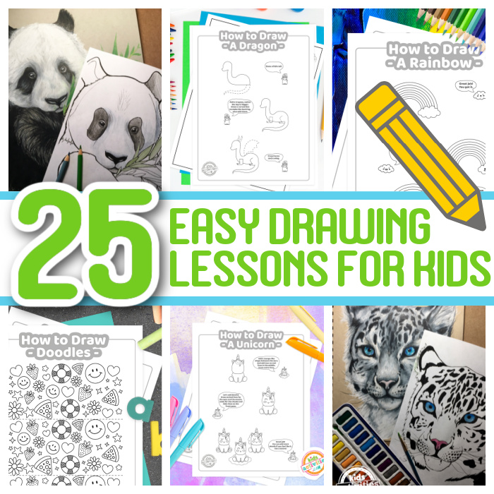 25 Easy Drawing Tutorials for Kids to Learn to Draw Cool Things